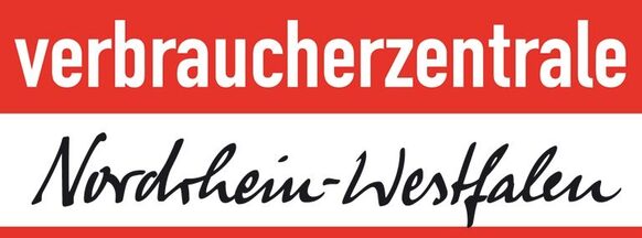 Das Logo zeigt den Schriftzug Verbraucherzentrale Nordrhein-Westfalen