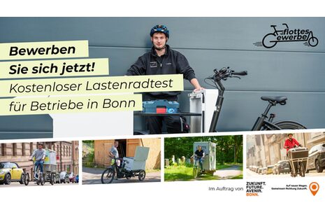 Das Bild zeigt Bilder von E-Lastenrädern im Einsatz.